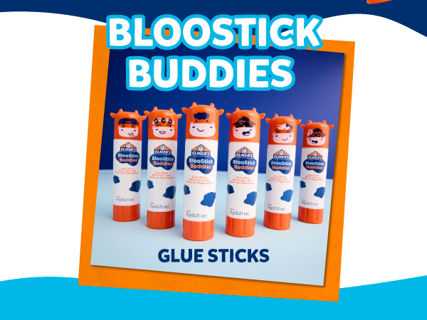 bloostick buddies ears characters cow glue sticks fun gift summer activity school essentials teacher