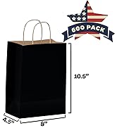 Black kraft bags with handles