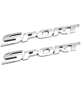 WZP 2PCS Car Sport Sticker, 3D Metal Sport Edition Emblem Decals, Personalise Decals Emblem with ...