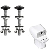 2PCS Universal Toilet seat Bolts Replacement kit- Heavy Duty 304 Stainless Steel with Leak-Proof ...