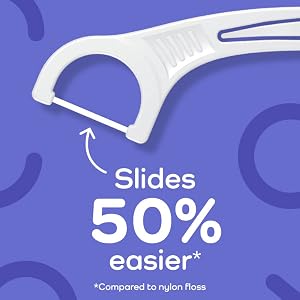 Slides 50% easier compared to nylon floss