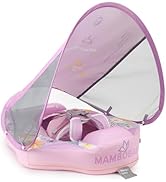 GENTEACO Newest Mambobaby Baby Swim Float with Removable Canopy 3-24 Months, Non-Inflatable Infan...