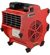K Tool International 77700 Big Chill Workforce Blower Floor Fan, 1200 CFM, 3 Speed Motor, Overloa...