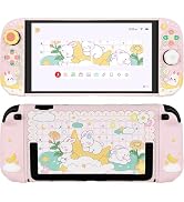 Sanfulin Protective Case for Nintendo Switch 2, Hard Back Shell + 2 Silicone Anti-Slip Controller...