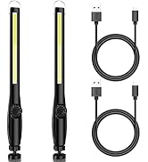 LED Work Light, XTAUTO 600LM Rechargeable COB Worklight 2200mAh Portable Flashlight Inspection Lu...
