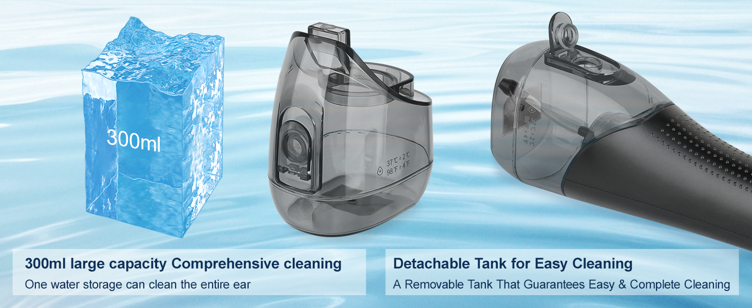 300ml large capacity Comprehensive cleaning,Detachable Tank for Easy Cleaning
