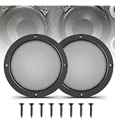 NuIth 6.5 Inch Metal Mesh Round Speaker Grill Cover, Universal Radio Speaker Grills Decorative fo...