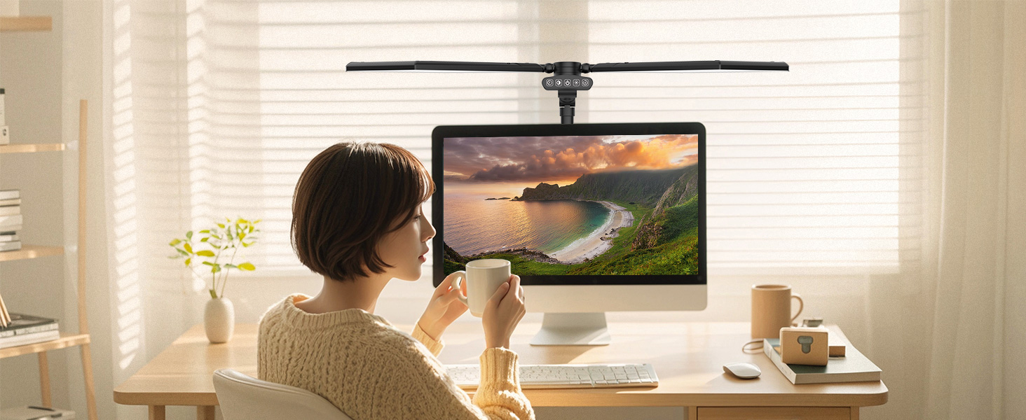 Desk lamp with clamp