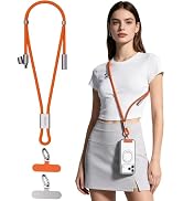 nusyn Phone Lanyard Adjustable 4.92FT Neck Strap with C to C PD 60W Charging Cable, Phone Patches...