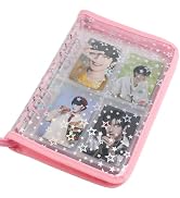A5 Kpop Photocard Binder with 25 Inner Pages 4-Pocket Card Pages, 6 Ring A5 Binder Card Collector...