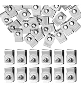 Mikikit 40 Pcs Extension Reed Insert Clip Nuts Metal Panel Clips Spring Clips Fasteners Cinch Nut...