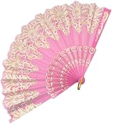 EOSAU Handheld Chinese Folding Fan Hand Fans for Women Foldable Bulk for Party Wedding Church Dan...