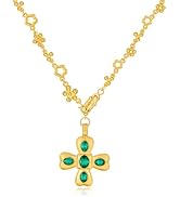Pikvyo 18K Gold Plated Cross Pendant Necklace for Women - Religious Chain Jewelry Gift, Hypoaller...