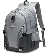 BLUEFAIRY Grey Backpack for High School Bookbag for Girls Boys Teens Large Middle School Book Bag...