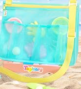 Tagitary Beach Toys Mesh Beach Bags for Kids with Zipper Collapsible Mesh Seashell Collecting Swi...