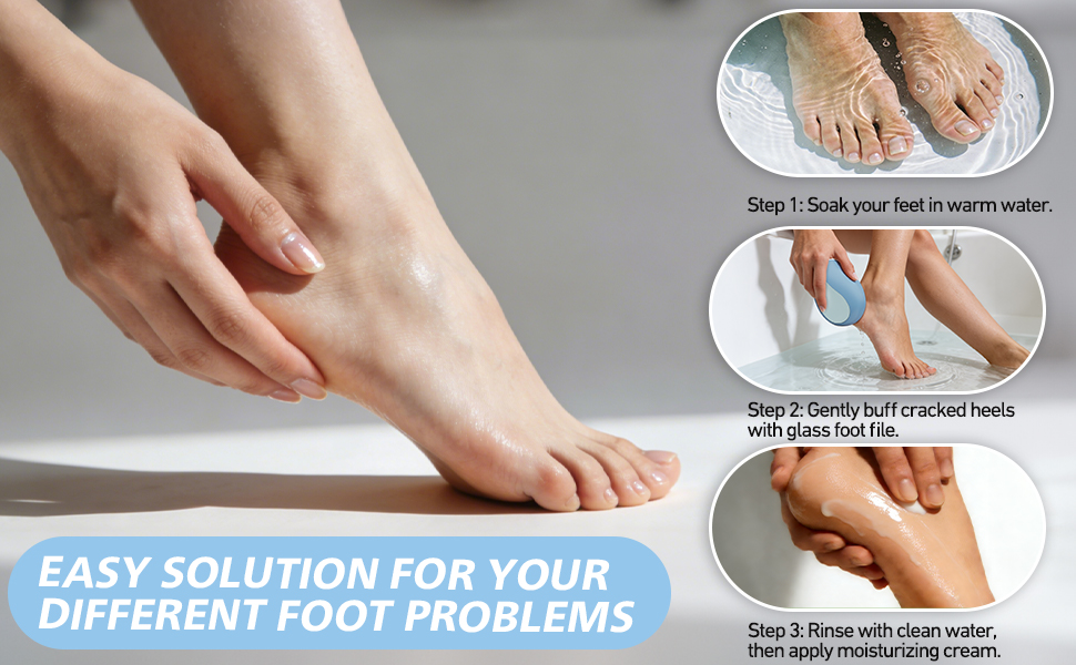 foot file callus remover for feet glass foot scraper scrubber dead skin removal for cracked heels