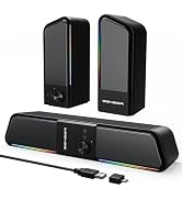 SENZER CS20 2 in 1 Bluetooth Computer Speakers for Desktop, USB Plug & Play Clear Sound PC Speake...