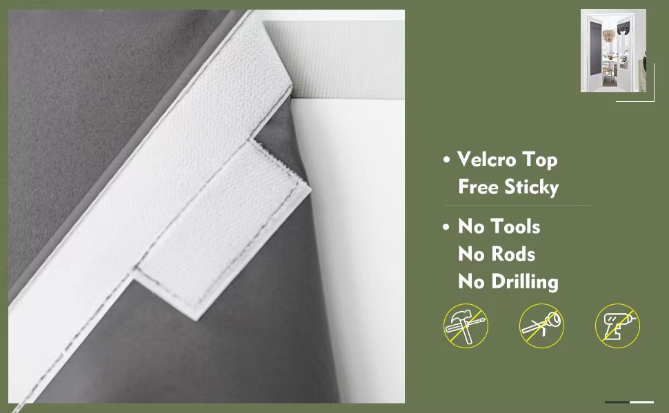 velcro top / free sticky / no tools / no rods