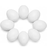 10Pcs Simulation Egg White Plastic Fake Eggs DIY Easter Ornaments Painting and Realistic Egg Craf...