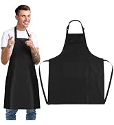 GWHOLE Apron for Man, Apron Cooking, Aprons for Men Cooking with Pockets, Chefs Apron for Men Wom...