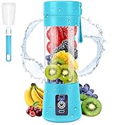 MIAOKE Portable Smoothie Blender, Personal Mini Juice Blender with Six Blades in 3D, USB Recharge...