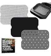 Air Fryer Accessories for Ninja Foodi Smart XL FG551 Reusable Liners with Air Fryer Recipe Book, ...