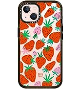 Casetify Impact Case for iPhone 13 - Strawberries - Clear Black