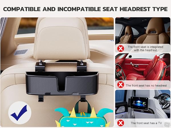 Car Headrest Cup Holder for Back Seat Organizer