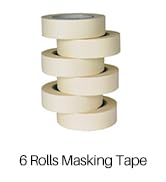 General Purpose Masking Tape for Home and Office 6 Rolls