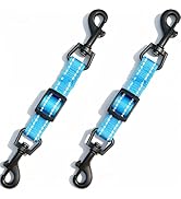 IVIA PET 2 Pcs Dog Collar Safety Clips with Double Ended Clasps | Adjustable Collar Backup Clip f...