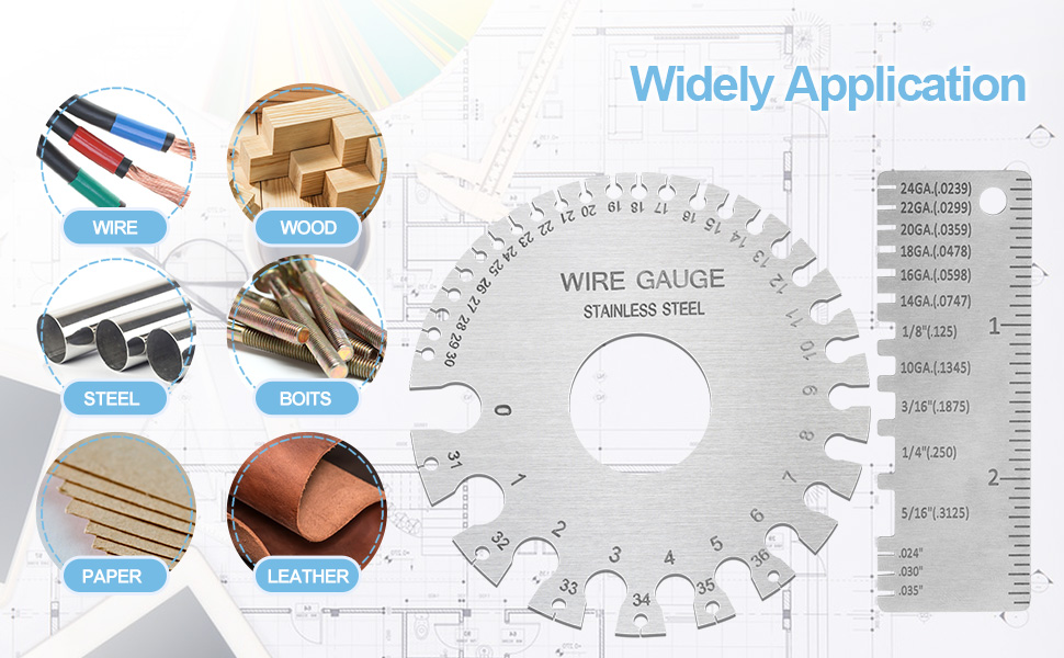 Double Sided Wire Gauge Tool and Sheet Metal Weld Gauge