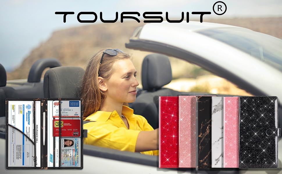 case for insurance and registration cards, car visor registration holder