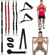 Resistance Band Bar for Fitness – Workout Bar for Exercise, Squat, Biceps, Triceps, Shoulders, Ba...