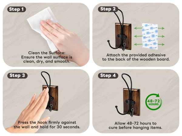 SZOHF0002 pine wood wall hanger bathroom towel hook Colgador madera nogal baño gancho toallas
