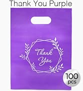 Choice Marts Merchandise bags 100 Purple Color 9"x12" Size 1.5Mil Thick Glossy With Handles