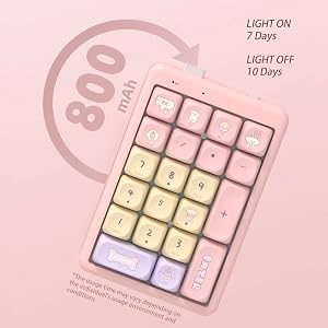 FOPATO S21 Number Pad Hot Swappable Numpad Bluetooth Wireless Numeric Keypad Mechanical Keyboard
