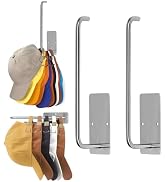 ZGELIN 2 Pieces Hat Racks for Baseball Caps,Stainless Steel Hat Organizer for Baseball Cap,Hat Ho...