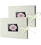Fabmaker 2 Pack Small Photo Album 4x6, Each Picture Album Holds 24 Horizontal Photos, Linen Cover...