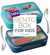 Mini Bento-Box Snack Boxes Set of 2 | Small Portion Lunch Containers for Kids Boys Girls Toddlers...