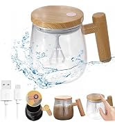 Carjuvel Self Stirring Mug,14oz Recharging Electric Self Stirring Coffee Mug with Lid, Automatic ...