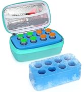 Leng Ke Insulin Vial Cooler Travel Case with 8-Slot Ice Brick, Insulin Cooler Travel Case for Dia...