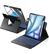 Hamile for iPad Air 11-inch & Air 5/4th Generation Case with Keyboard - 360 | Rotation Detachable...