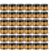 Loretoy 36 Pack 4 OZ Plastic Jars with Lids, BPA Free, Reusable, Refillable Transparent Cosmetic ...