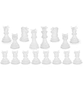 16Pcs/Set Chess Mold for Resin Silicone Chess Resin Mold Chess Crystal Epoxy Casting for Making B...
