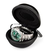 HELMDY Single Watch Travel Case: Portable Watch Box Organizer Travel Watch Case 1 Slot for Men & ...