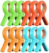Senbowe 12 Pcs Beach Towel Clips for Beach Chairs, Towel Holder Clips for Chair Pool on Cruise,He...