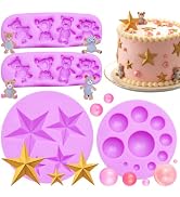 Infovox Gummy Bear Mold Star Silicone Molds Cake Ball Mold Pearl Semi Sphere Chocolate Molds for ...