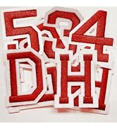 Iron on Letter and Numbers Patches 72 Pieces,bfuee Letter Patch and Number Patch Embroidered Patc...