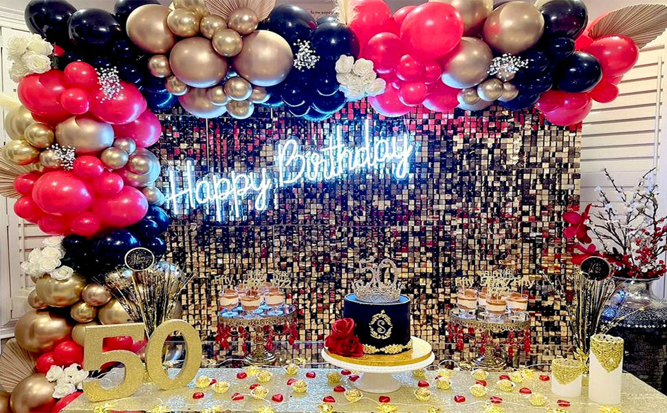 red black graduation balloons red black and gold balloons red black and gold party balloons