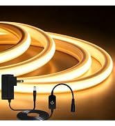 iNextStation 16.4FT Warm White COB LED Strip Lights with Dimmer and Plug | 1560 LEDs Uniform 180°...
